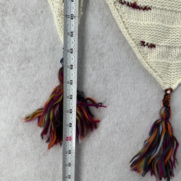 Dillards SweaterShawl Wrap One Size‎ Ivory Aztec Cardigan Cape NWT Flowy Knit - Picture 8 of 9